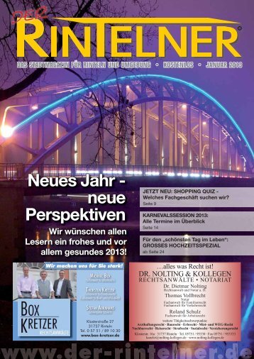 Neues Jahr - neue Perspektiven - Der Rintelner