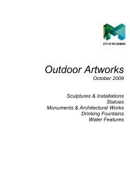 Outdoor Artworks October 2009 - City of Melbourne