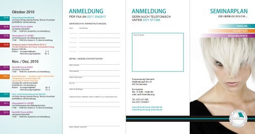 seminarplan anmeldung anmeldung - Friseur-Innung Chemnitz