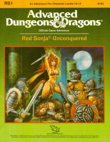 RS1 - Red Sonja Unconquered - TSR 9183 - Free