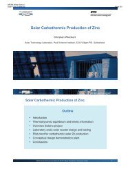 Solar carbothermic production of zinc: Christian Wieckert (1.4 - SFERA