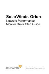 Quick Start Guide - SolarWinds