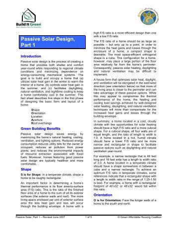 Passive Solar Design, Part 1 - Build It Green