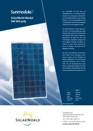 SolarWorld Modul SW 200 poly