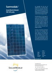 SolarWorld Modul SW 220 poly - IWR