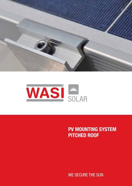 WASi SoLAr Pitched roof SySteM - wasi.de