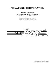 110-WS-32 Packaged Weather Stations - NovaLynx Corporation