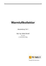 Bauanleitung Warmluftkollektor / Luftkollektor - Trubadu.de