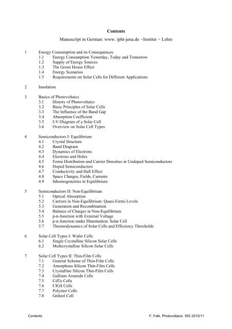 Photovoltaics - IPHT Jena