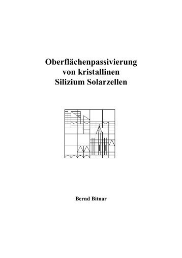 Oberflächenpassivierung von kristallinen Silizium Solarzellen