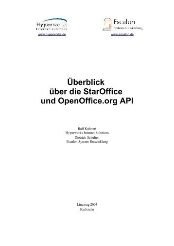 Überblick über die StarOffice und OpenOffice.org API