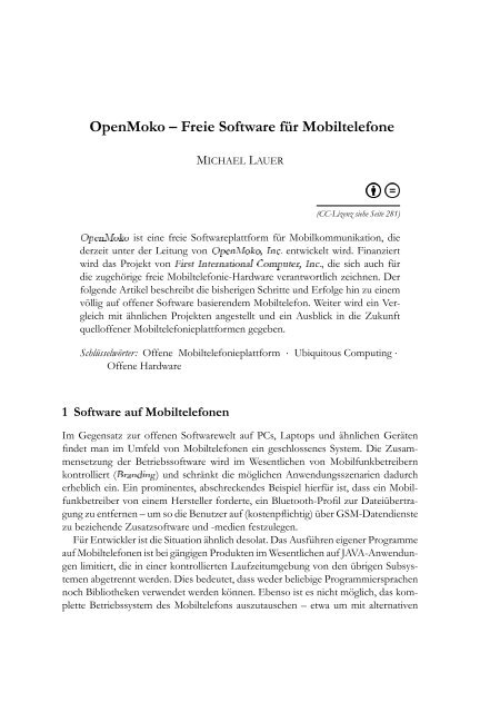 Open Source Jahrbuch 2008 - Business Linux Hanse Network