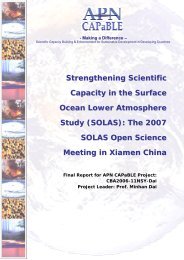 Strengthening Scientific Capacity in the Surface Ocean Lower ...