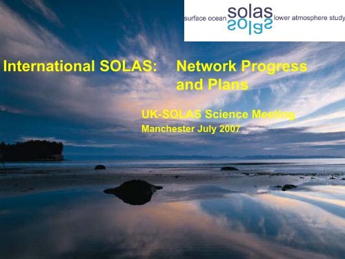 International SOLAS - Natural Environment Research Council