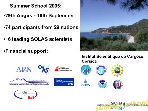International SOLAS - Natural Environment Research Council
