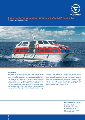 Fassmer Lifeboats according to SOLAS-LSA-Code 4.5 - Fr. Fassmer ...