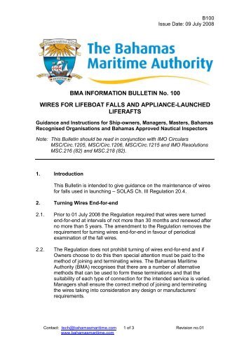 100 - The Bahamas Maritime Authority