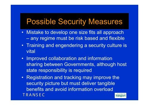 Maritime Security Measures for Non-SOLAS Vessels