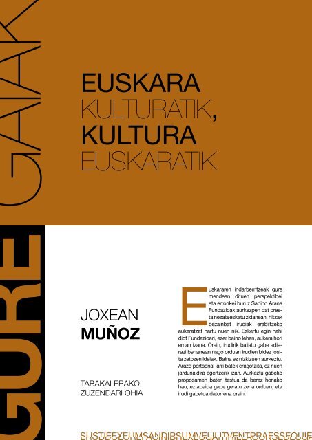 EUSKARA KULTURATIK, KULTURA EUSKARATIK - Dialnet