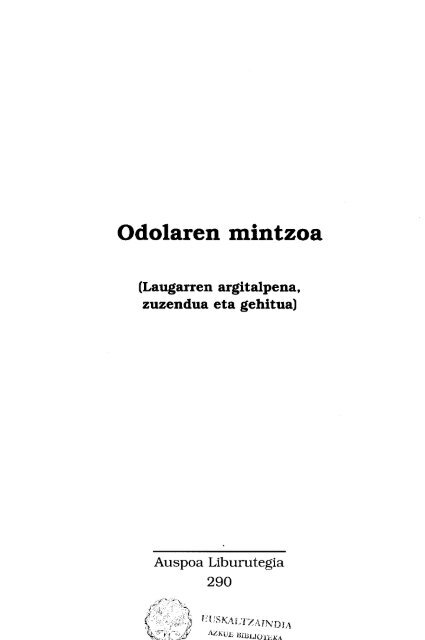 Odolaren mintzoa - Euskaltzaindia