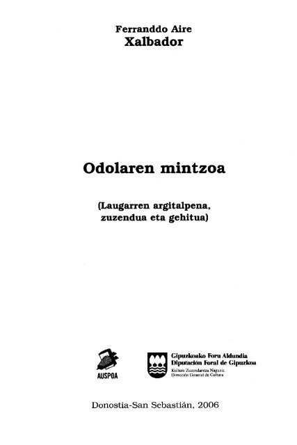 Odolaren mintzoa - Euskaltzaindia