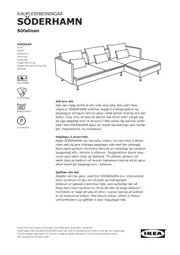 SÖDERHAMN kaupleiðbeiningar (pdf skjal) - Ikea