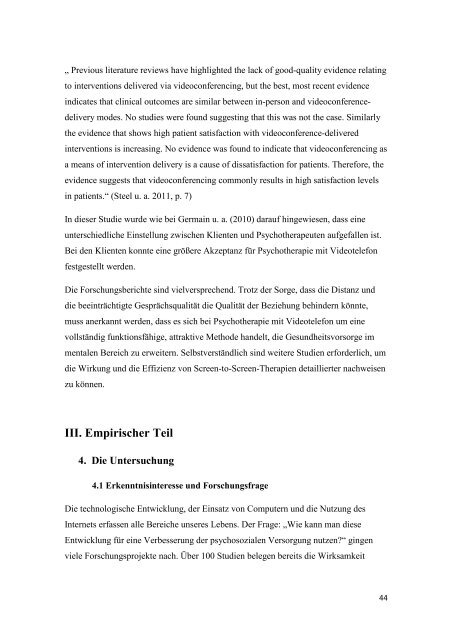 III. Empirischer Teil - E-Beratungsjournal