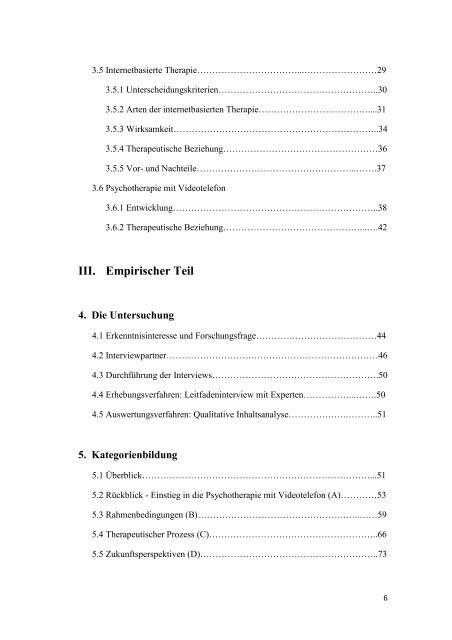 III. Empirischer Teil - E-Beratungsjournal