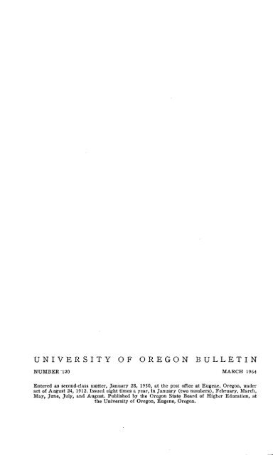 ~EGULAR SESSION - University of Oregon