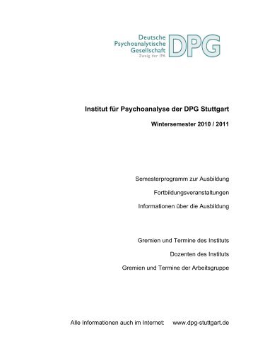 Institut für Psychoanalyse der DPG Stuttgart