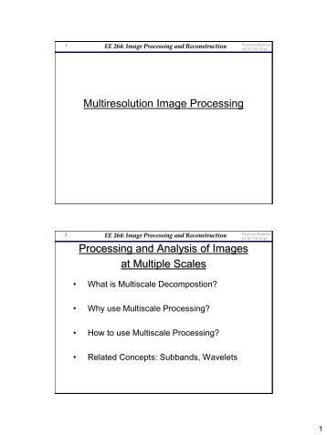 Multiresolution Image Processing - Course Web Pages