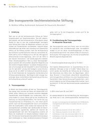 Dr. Matthias Söffing, Die transparente liechtensteinische Stiftung