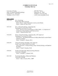 CURRICULUM VITAE Christina McCrae - College of Public Health ...