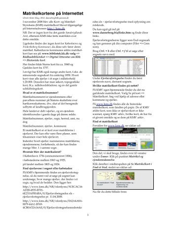 Matrikelkortene på Internettet - Dannebrog