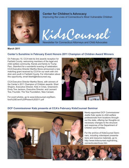 March 2011 - Center for Children's Advocacy