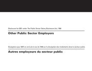 Disclosure for 2001 under the Public Sector Salary Disclosure Act ...