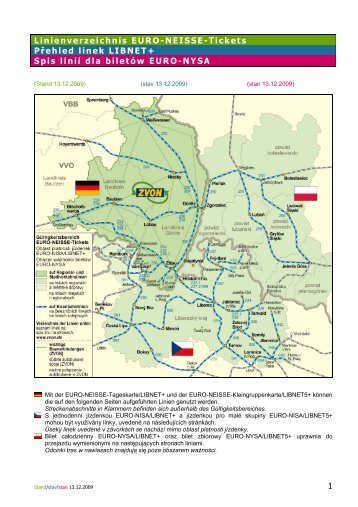 1 Linienverzeichnis EURO-NEISSE-Tickets Přehled linek ... - IDOL