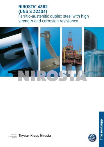 NIROSTA® 4362 (UNS S 32304) - ThyssenKrupp Nirosta