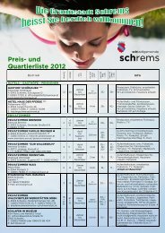 Preis- und Quartierliste 2012 - Schrems