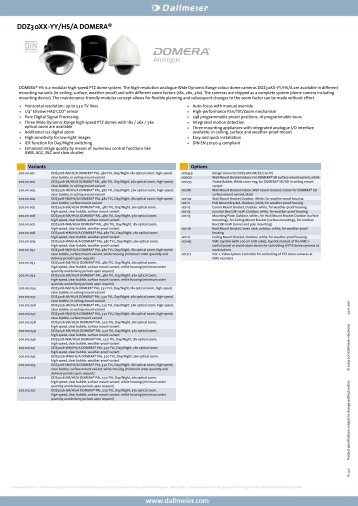 Dallmeier DDZ3018-SM/HS/A Dome cameras product