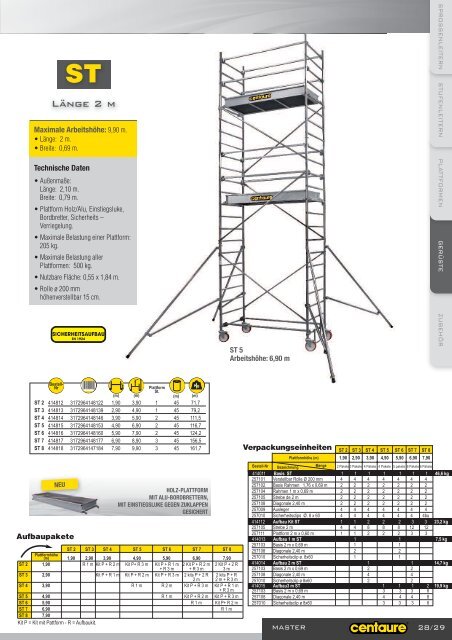 Download von unserem CENTAURE Master Katalog 2012