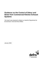 Guidance on the Control of Odour and Noise from ... - Defra