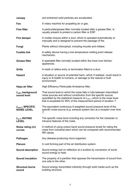 Guidance on the Control of Odour and Noise from ... - Defra