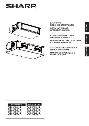 GB/GU-X18JR/X24JR/X36JR Operation-Manual GB IT PT - Sharp