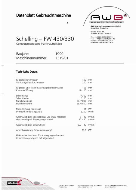 Schelling -; FW 430/330