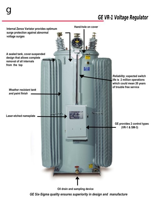 Voltage Regulator VR-1 Single Phase Step - GE Industrial Systems