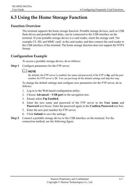 Installation Guide for Huawei Hg256s - StarHub