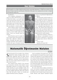 Matematik Öğretmenim Matalon