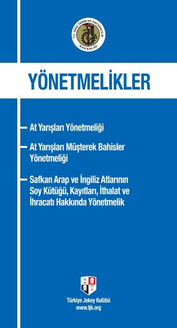 Yönetmelikler (PDF) - TJK - Türkiye Jokey Kulübü
