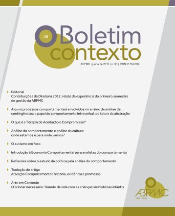 Boletim Contexto – Agosto de 2012 – Versão em PDF - ABPMC